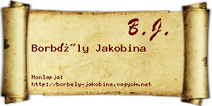 Borbély Jakobina névjegykártya